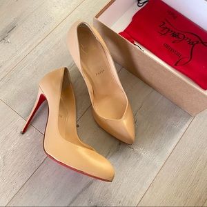 Christian Louboutin Beige and Red Heels
